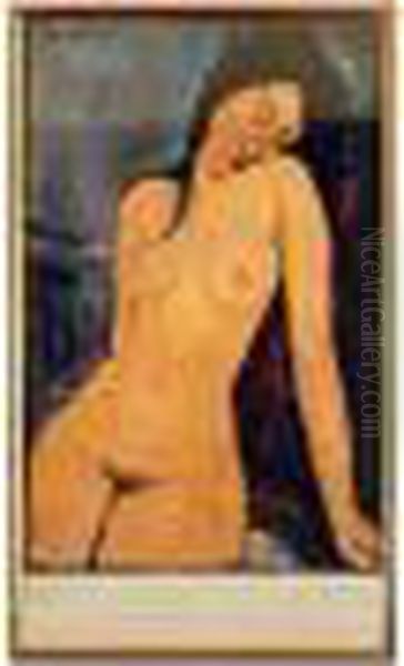 Female Nude By Amedeo Modigliani Oil Painting by Amedeo Modigliani