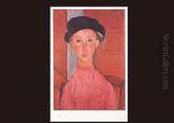 Girl With A Beret Oil Painting by Amedeo Modigliani