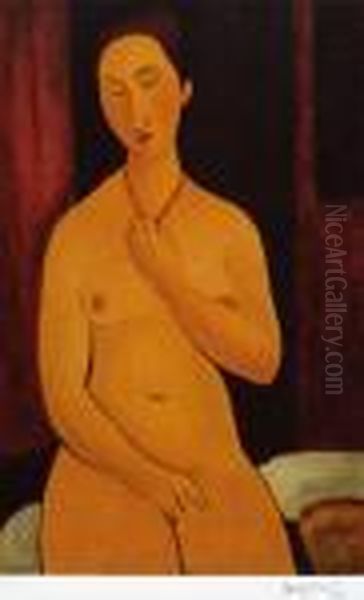 Nude (14/99) Oil Painting by Amedeo Modigliani