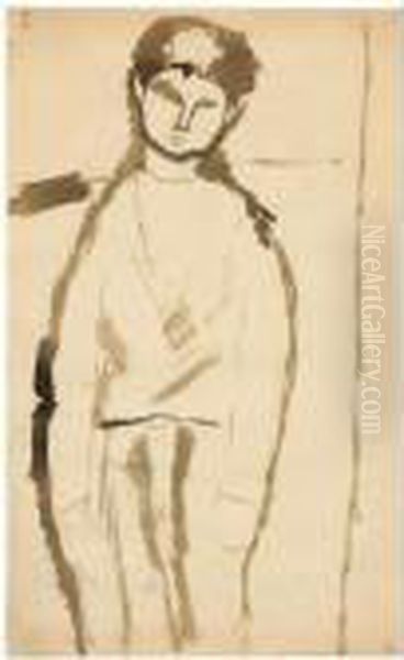 Le Petit Garcon De Face Oil Painting by Amedeo Modigliani