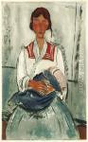 L'italienne Oil Painting by Amedeo Modigliani