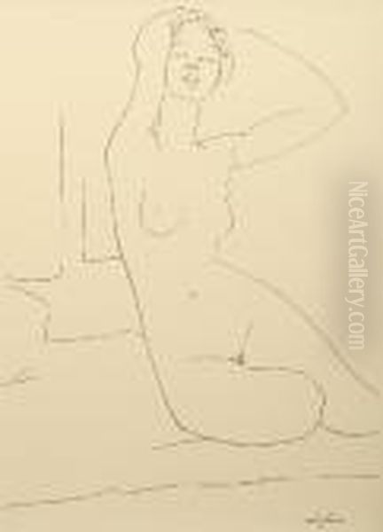 Nue - Die Nackte Oil Painting by Amedeo Modigliani