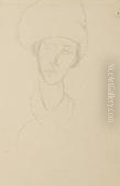 Femme Au Turban Oil Painting by Amedeo Modigliani