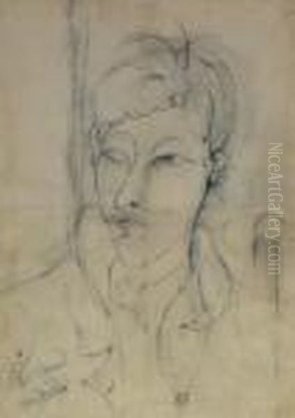 Ritratto Di Amilcarerichard Oil Painting by Amedeo Modigliani