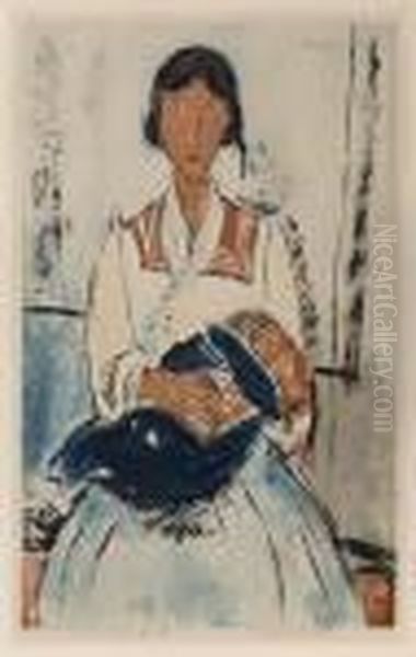 L'italienne Oil Painting by Amedeo Modigliani