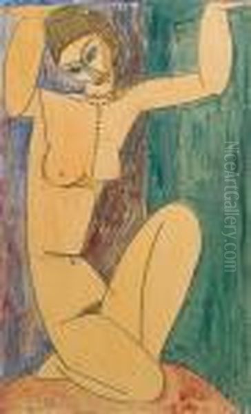 Cariatide Oil Painting by Amedeo Modigliani