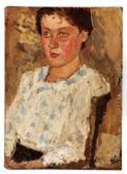 Ritrattino Di Ragazza Oil Painting by Amedeo Modigliani