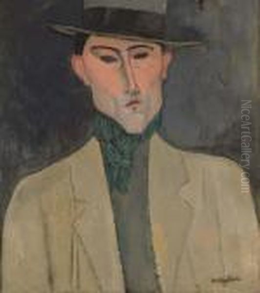 Homme Au Chapeau Oil Painting by Amedeo Modigliani