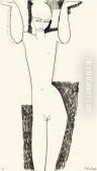 Cariatide Hermaphrodite Oil Painting by Amedeo Modigliani