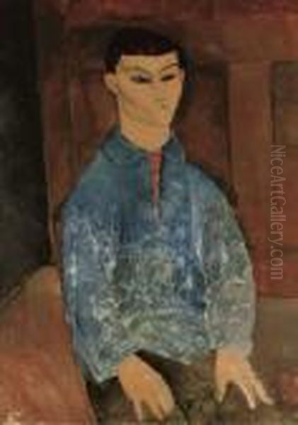 Moise Kisling Seduto Oil Painting by Amedeo Modigliani