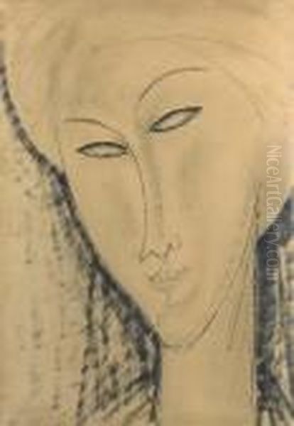 Tete De Femme Oil Painting by Amedeo Modigliani