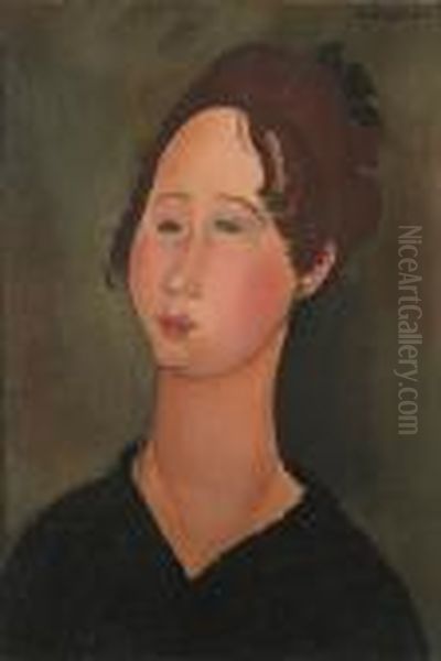 Portrait De Jeune Femme Oil Painting by Amedeo Modigliani