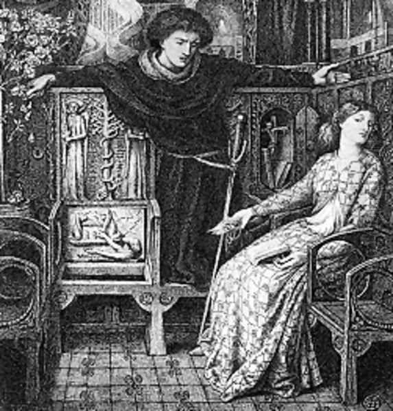 Hamlet and Ophelia Oil Painting by Dante Gabriel Rossetti