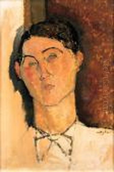 Tte De Jeune Homme Oil Painting by Amedeo Modigliani