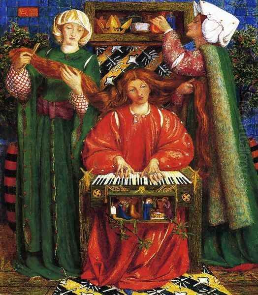 A Christmas Carol2 Oil Painting by Dante Gabriel Rossetti