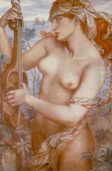 Ligeia Siren Oil Painting by Dante Gabriel Rossetti