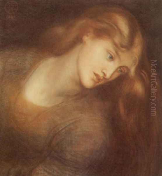 Aspecta Medusa Oil Painting by Dante Gabriel Rossetti