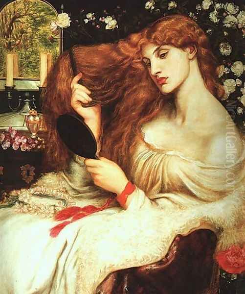 Lady Lilith Oil Painting by Dante Gabriel Rossetti