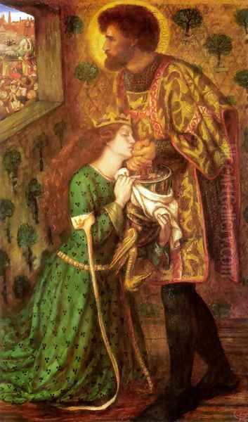 Saint George And The Princess Sabra Oil Painting by Dante Gabriel Rossetti