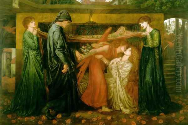 Dante's Dream at the Time of the Death of Beatrice 1871 Oil Painting by Dante Gabriel Rossetti