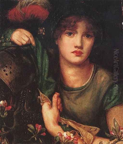 My Lady Greensleeves Oil Painting by Dante Gabriel Rossetti