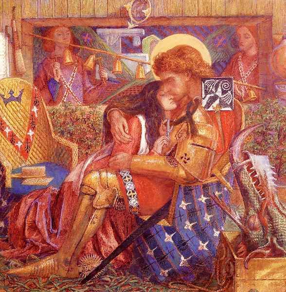 The Wedding Of Saint George And The Princess Sabra Oil Painting by Dante Gabriel Rossetti