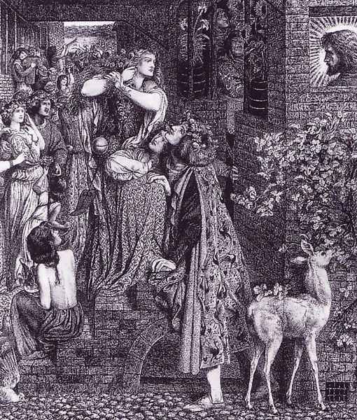 Mary Magdalene at the Door of Simon the Pharisee Oil Painting by Dante Gabriel Rossetti