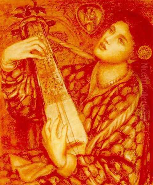 A Christmas Carol I Oil Painting by Dante Gabriel Rossetti