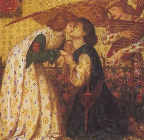 Roman De La Rose Oil Painting by Dante Gabriel Rossetti