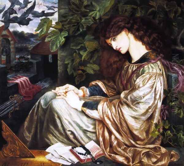 La Pia De Tolomei 1868-80 Oil Painting by Dante Gabriel Rossetti