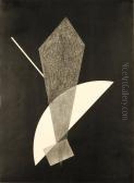 Kompositionv Oil Painting by Laszlo Moholy-Nagy