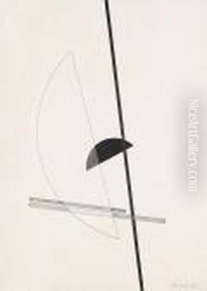 Aus: 6 Konstruktionen Oil Painting by Laszlo Moholy-Nagy