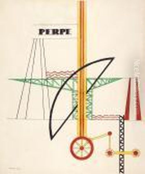 Perpe Oil Painting by Laszlo Moholy-Nagy