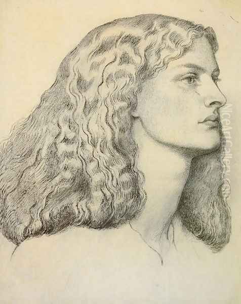 Portrait Of Anne Miller Oil Painting by Dante Gabriel Rossetti