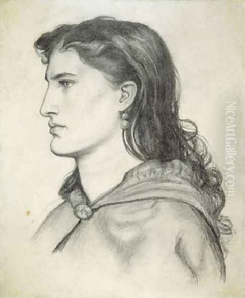 Aggie Oil Painting by Dante Gabriel Rossetti