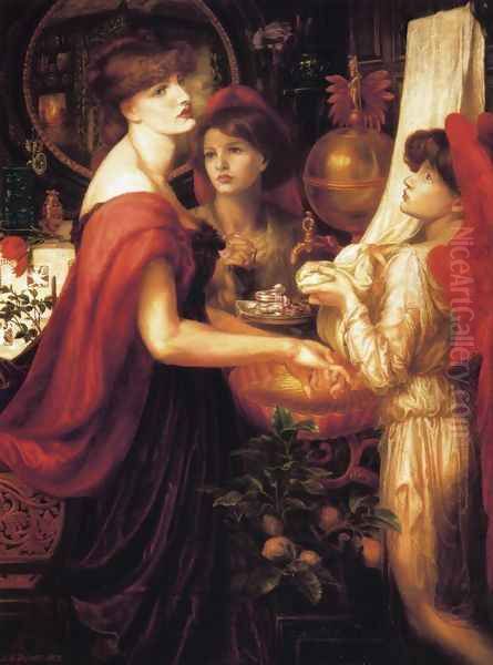 La Bella Mano Oil Painting by Dante Gabriel Rossetti