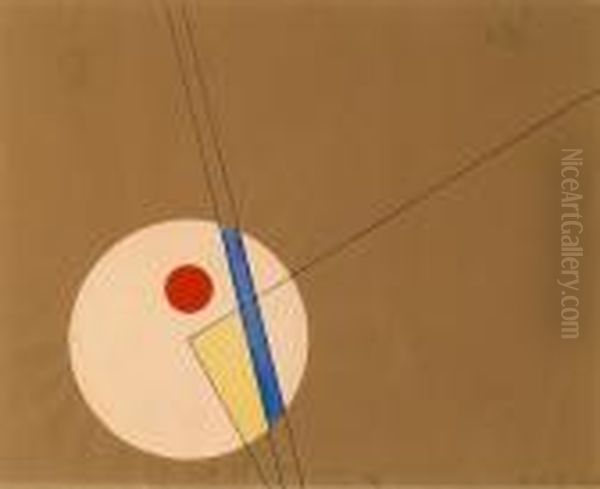 Untitled, C. 1925-29 Oil Painting by Laszlo Moholy-Nagy