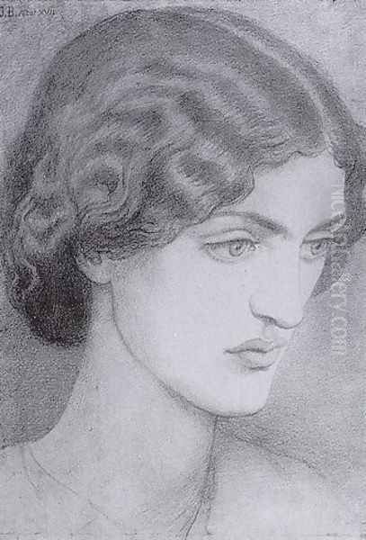 Jane Burden Oil Painting by Dante Gabriel Rossetti