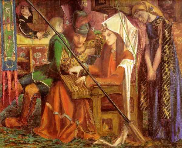 The Tune Of The Seven Towers 1857 Oil Painting by Dante Gabriel Rossetti