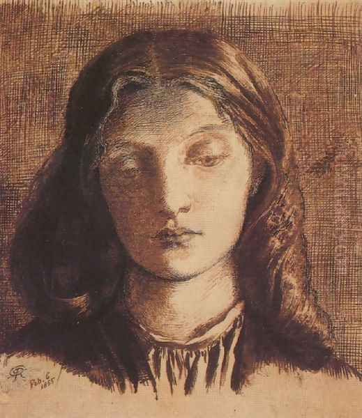 Portrait of Elizabeth Siddal II Oil Painting by Dante Gabriel Rossetti