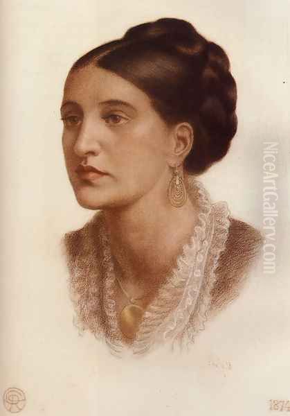 Portrait Of Mrs Georgina Fernandez Oil Painting by Dante Gabriel Rossetti