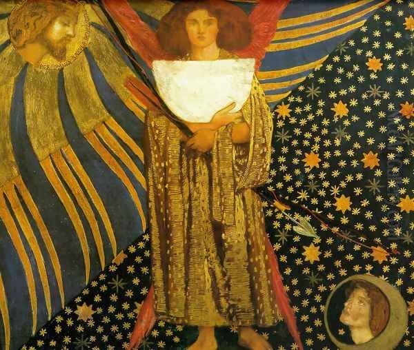 Dantis Amore Oil Painting by Dante Gabriel Rossetti