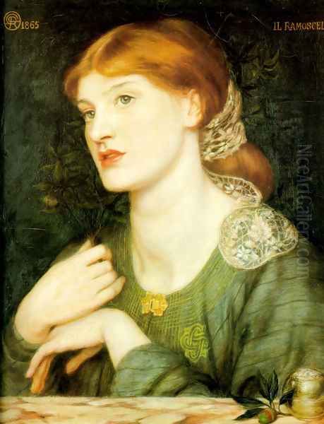 Il Ramoscello 1865 Oil Painting by Dante Gabriel Rossetti