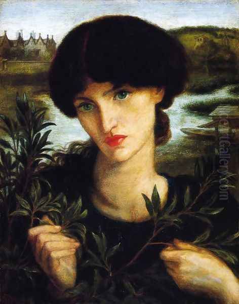 Water Willow Oil Painting by Dante Gabriel Rossetti