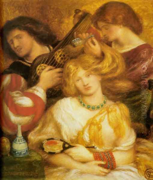 Morning Music Oil Painting by Dante Gabriel Rossetti