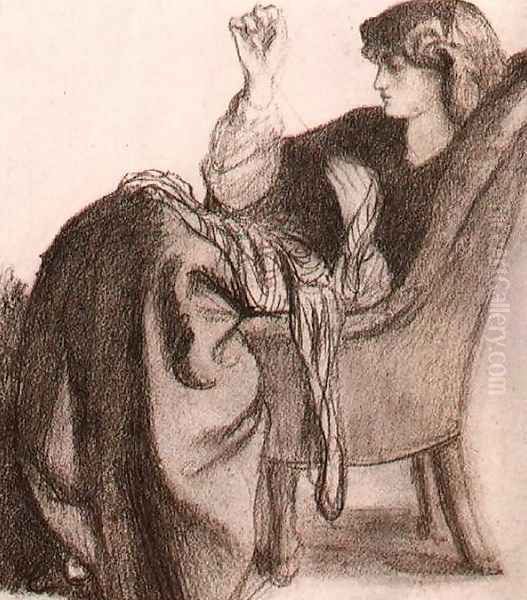 Jane Morris Oil Painting by Dante Gabriel Rossetti