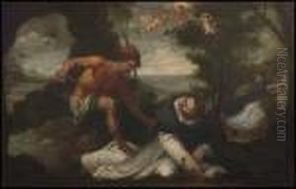 The Martyrdom Of St. Peter Of Verona Oil Painting by Pier Francesco Mola