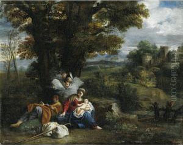 The Rest On The Flight Into Egypt by Pier Francesco Mola