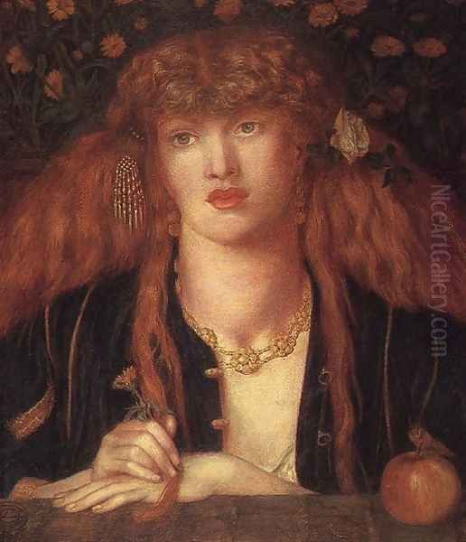 La Bionda Del Balcone Oil Painting by Dante Gabriel Rossetti