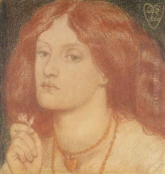 Regina Cordium Or The Queen Of Hearts Oil Painting by Dante Gabriel Rossetti